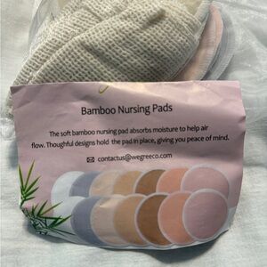 Bamboo Nursing Pads - Cream and Tan